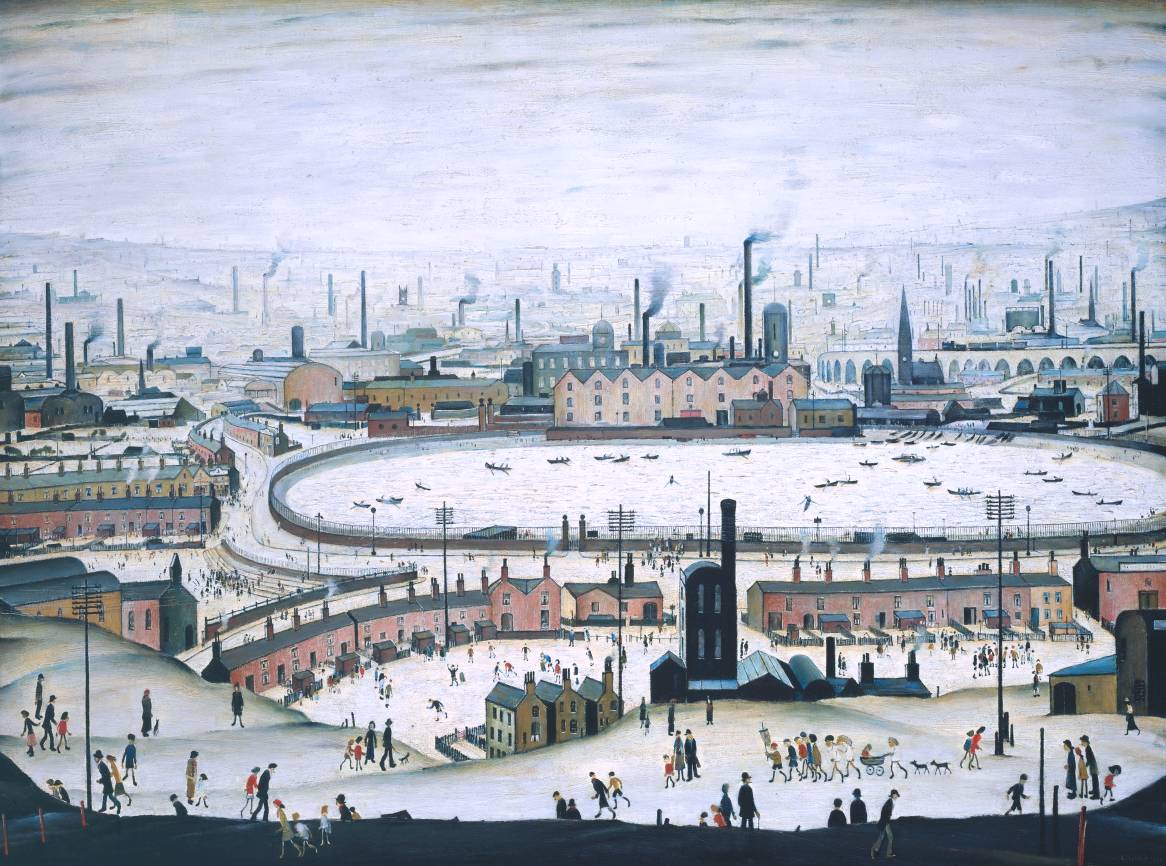 The Pond 1950 by L.S. Lowry 1887-1976